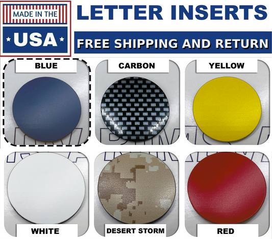 Blue Raised Plastic Tailgate Letters Inserts Chevrolet Colorado 2021 2022