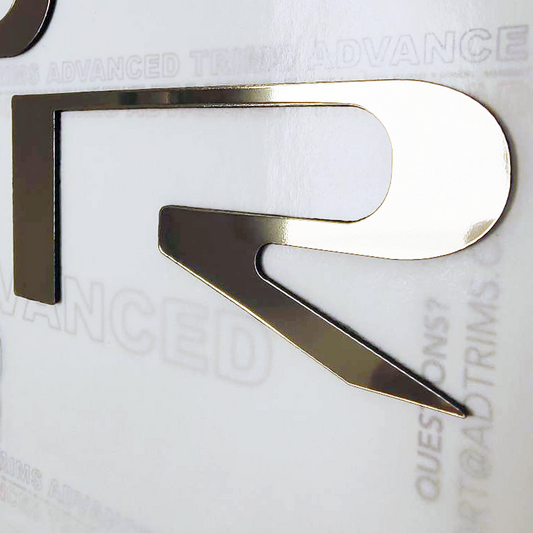 2x TRD Pro Mirror Gold Bedside Raised Plastic Letters Insert 2014-2021