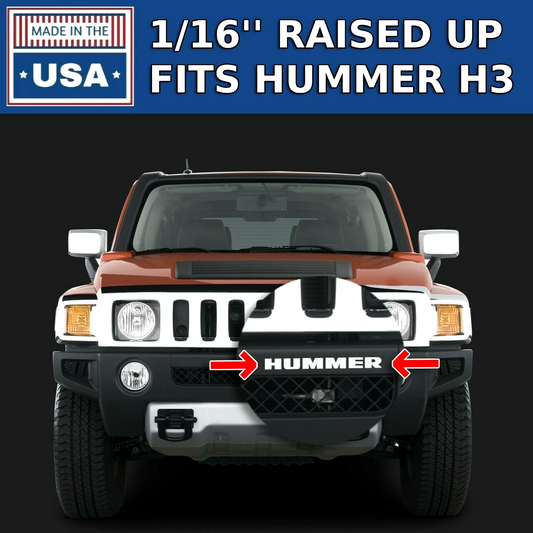 White Bumper Letters for Hummer H3 Front ABS Plastic Insert
