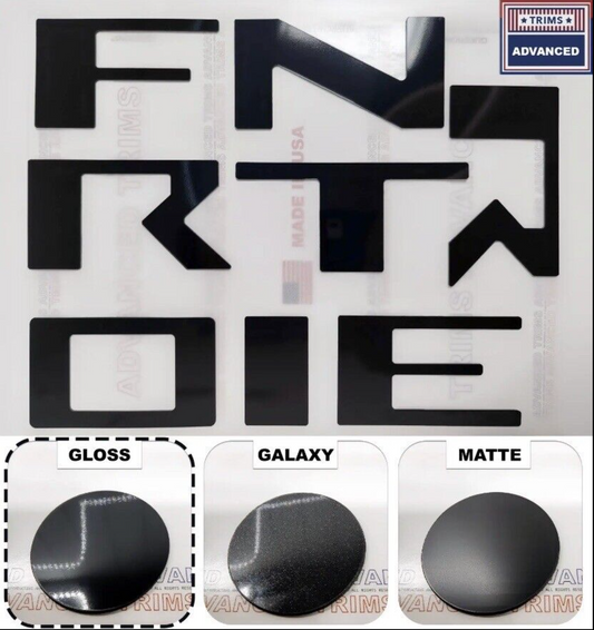 ENSEMBLE DE 2 : HAYON NOIR BRILLANT + Inserts de lettres en relief Red HOOD 20-24 Frontier