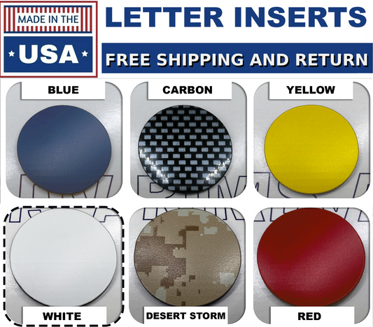 WHITE 1/16 RAISED LETTERS FOR C5 CORVETTE 97-2004 FRONT + REAR LETTERS US MADE