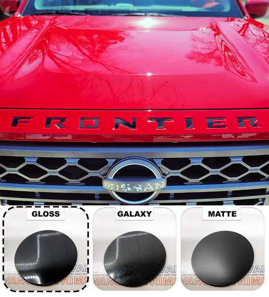 NISSAN FRONTIER 2022 2023 NOIR BRILLANT LETTRES DE GRILLE AVANT SURÉLEVÉE US MADE