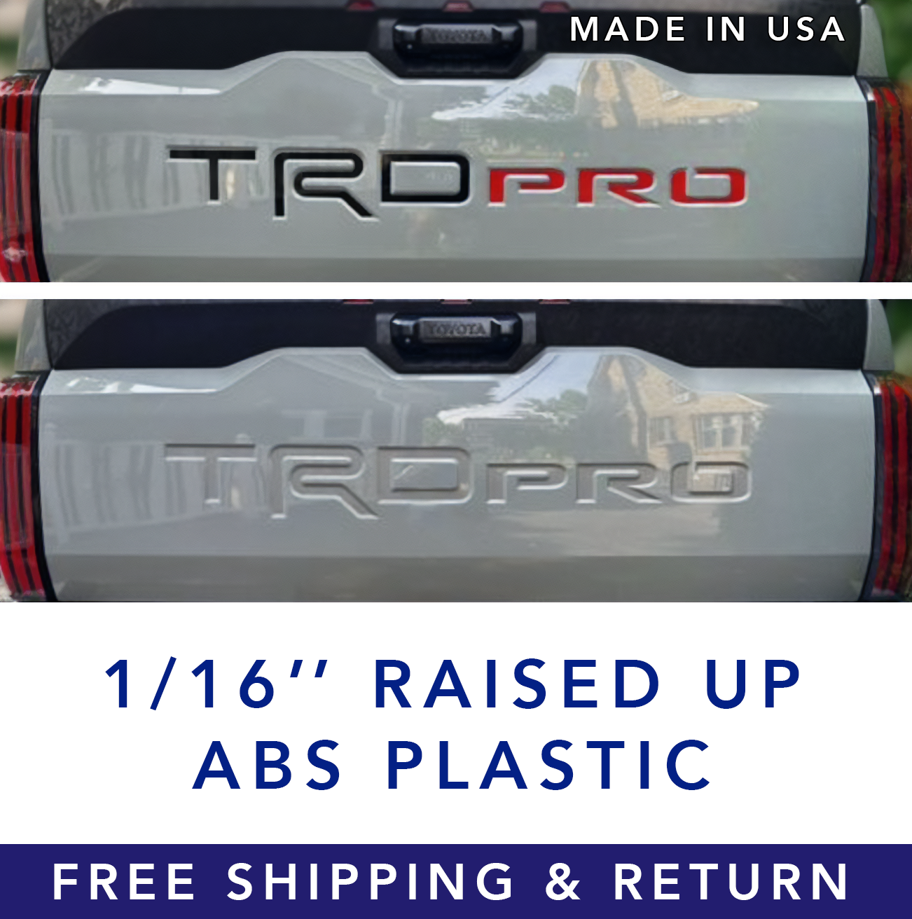 BLACK RED TAILGATE Letters for Toyota Tundra TRD Pro 2022 2023 2024