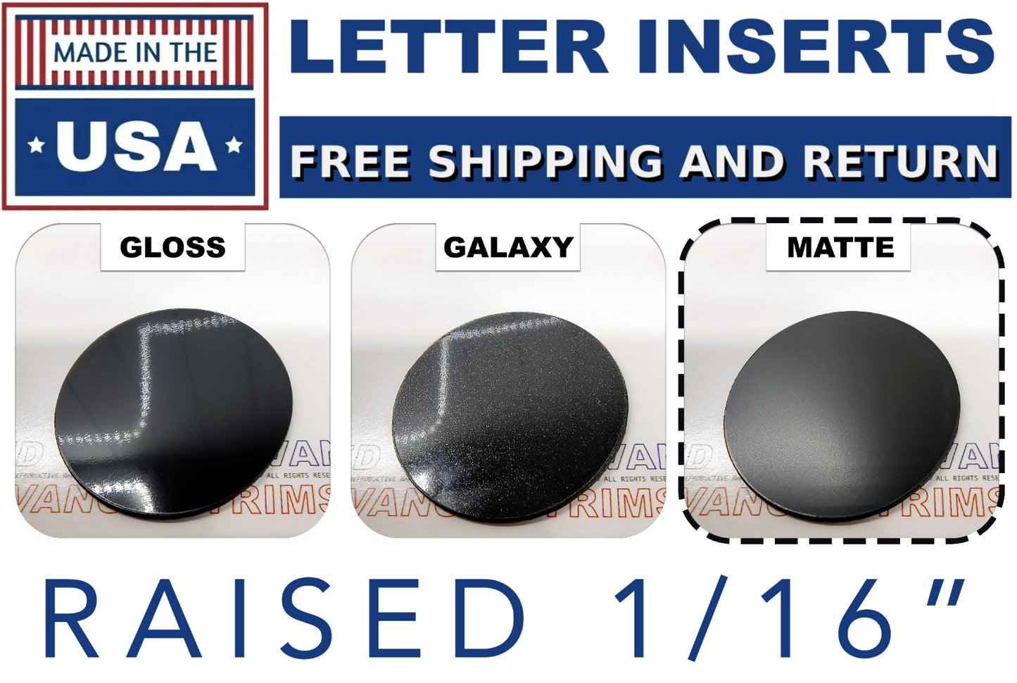 MATTE BLACK REAR LETTERS FOR SEQUOIA TAILGATE INSERT NOT DECALS