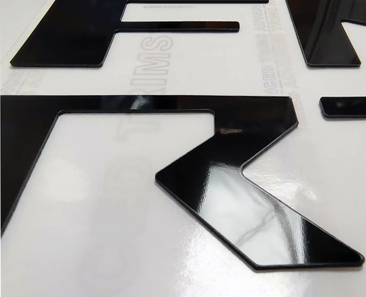 LOT OF 2: Gloss Black Raised Tailgate Letters for 2022 2023 2024 Nissan Frontier