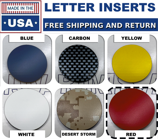 Red FRONT & REAR Plastic Raised Letters Inserts fits Corvette C4 1991-1996