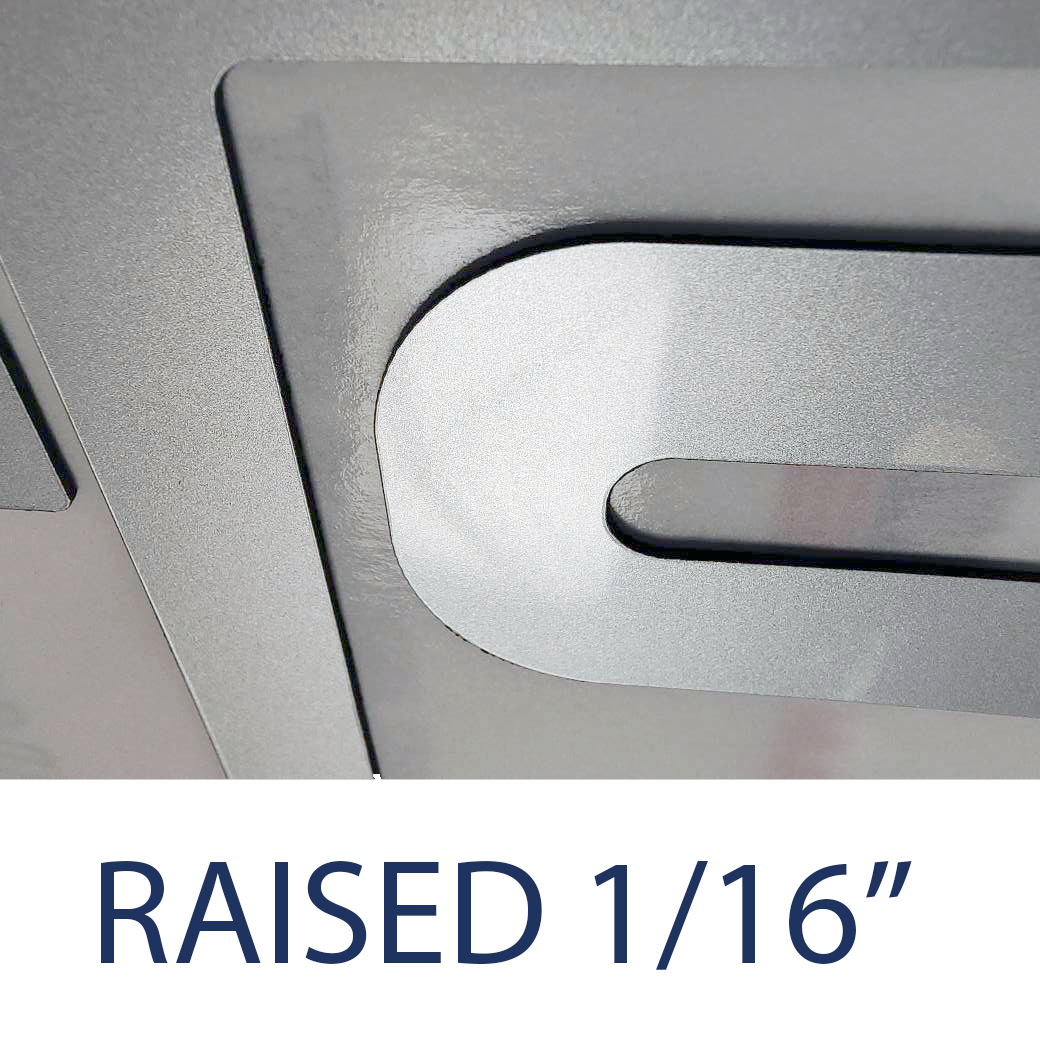 Raised Aluminium Plastic Letters TRD Skid Plate