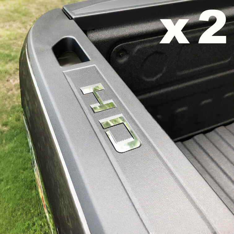 Chrome HDx2 Bed Rail Plastic Letters Inserts 20-23 Chevy Silverado HD 2500 3500