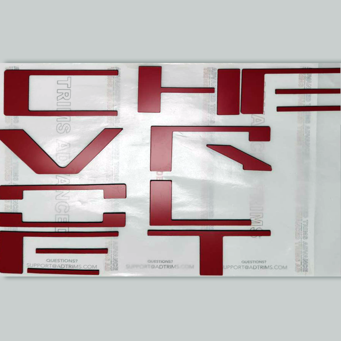Grill Letters Inserts 2019 2020 2021 Silverado Red