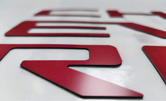 Red Raised Plastic Tailgate Letters Inserts NEW CHEVY COLORADO 2023 2024 2025