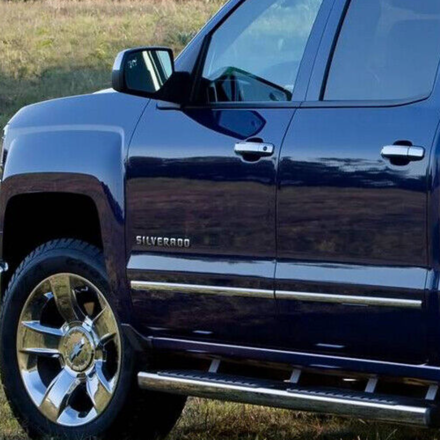 3D Fender Door Emblem Silverado 1500 2500HD Letters Side Tailgate Chrome