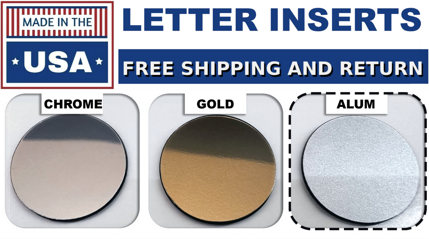 Silver Alum Raised Tailgate letters Chevrolet Silverado 2019-2024 Inserts