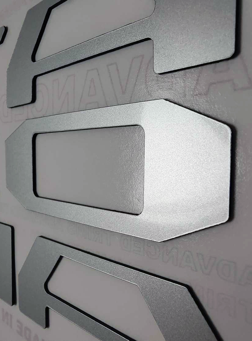 Silver Alum Raised Plastic Letters Inserts fits Toyota Tacoma 2016-2023 Tailgate