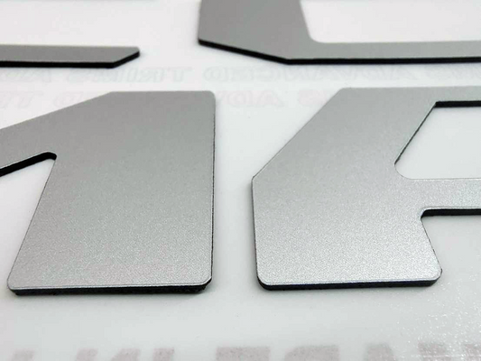 Silver Alum Raised Plastic Letters Inserts fits Toyota Tacoma 2016-2023 Tailgate