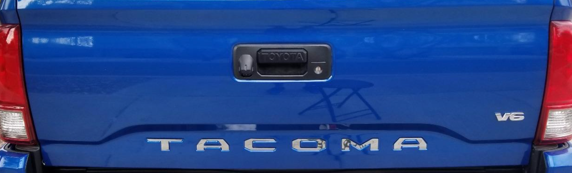 Chrome Raised Plastic Letters Inserts fits Toyota Tacoma 2016-2023 Tailgate