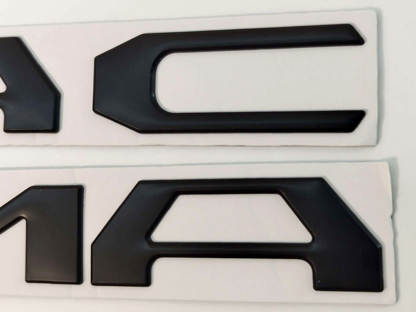 Matte Black Raised Plastic Letters Inserts fits Toyota Tacoma 2016-2023 Tailgate