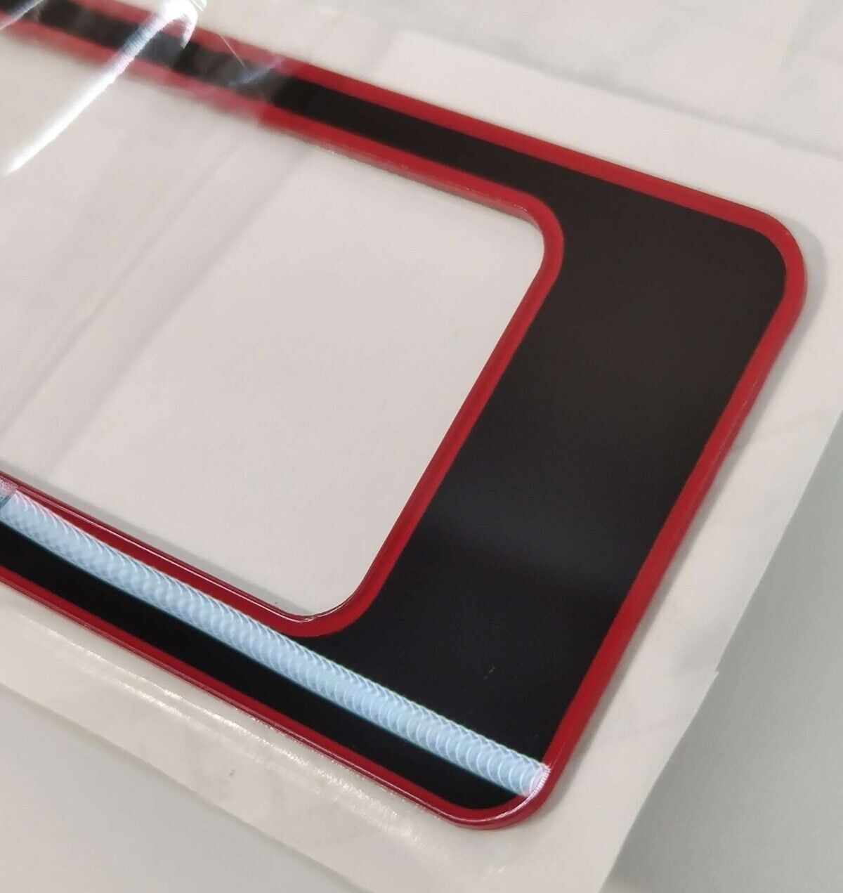 Black w.Red Out Acrylic Raised Tailgate Letter Inserts Chevy Silverado 2019-25