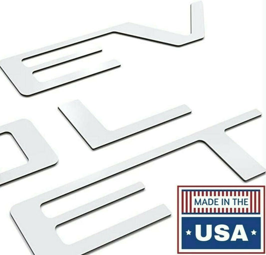 White Raised Plastic Tailgate Letters Inserts NEW CHEVY COLORADO 2023 2024