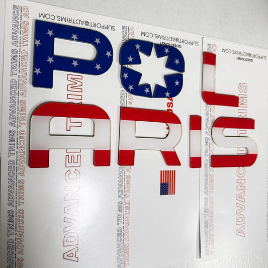 1.36'' POLARIS PLASTIC LETTERS FOR SNOWMOBILES NOT VINYL FLAG MADE IN US