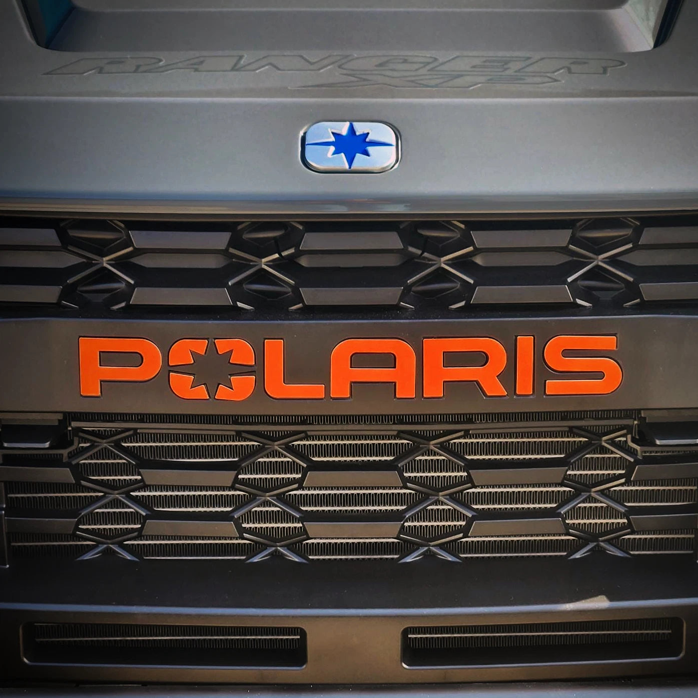 1.36'' POLARIS PLASTIC LETTERS FOR SNOWMOBILES NOT VINYL ORANGE MADE IN US