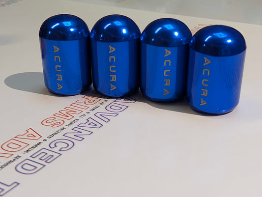 4x ACURA WORD BULLET Tire Valve Stem Caps For Car Truck