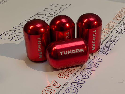 4x TUNDRA BULLET Tire Valve Stem Caps For Car Truck