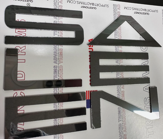 Fits 2005 - 2009 SALEEN BUMPER MIRROR CHROME RAISED LETTERS INSERTS