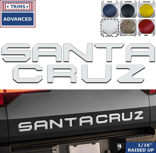 White Plastic Letters for Hyundai Santa Cruz 2022 2023 2024 Inserts US MADE