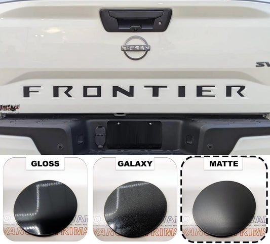 Matte Black Raised Rear Tailgate Insert Letters for 2022-2024 Nissan Frontier