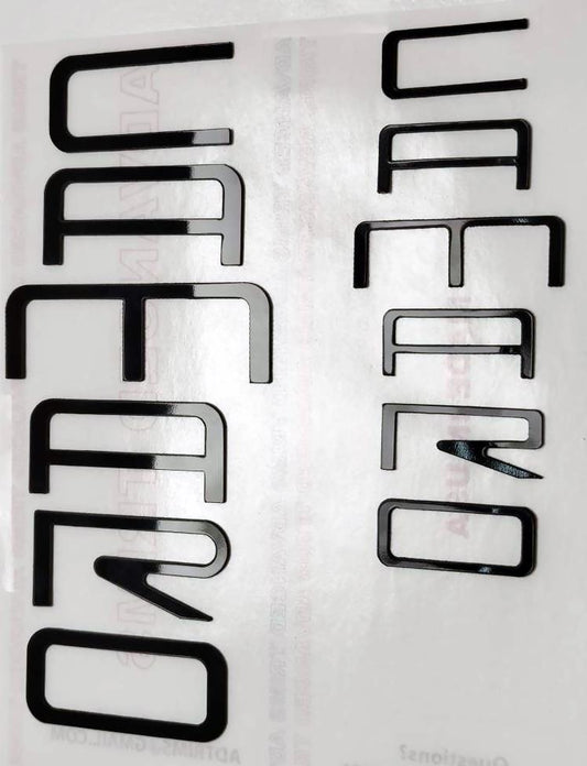 GLOSS BLACK FRONT+REAR LETTERS INSERTS FOR CAMARO 1992-2002 NOT DECALS