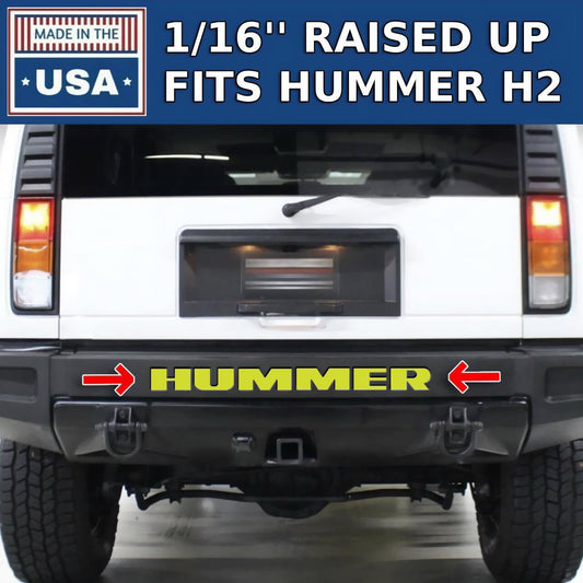 Yellow Rear Bumper Letters for Hummer H2 ABS Plastic Inserts