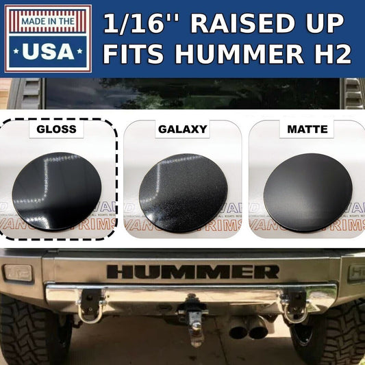 Glossy Black Letters for Hummer H2 Rear Bumper Inserts ABS Plastic