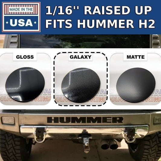 Galaxy Black Letters for Hummer H2 Rear Bumper Inserts ABS Plastic