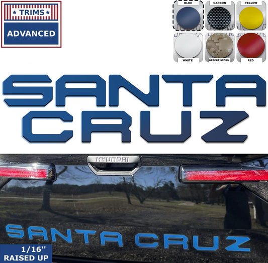 Blue Plastic Letters for Hyundai Santa Cruz 2022 2023 2034 Inserts US MADE