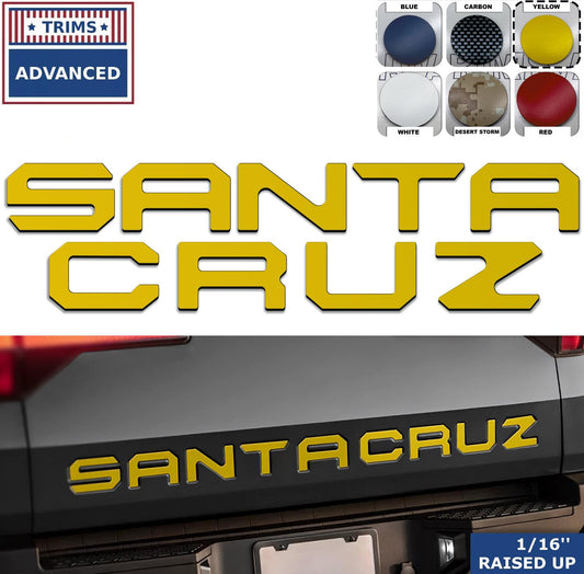 Yellow Plastic Letters for Hyundai Santa Cruz 2022 2023 2024 Inserts US MADE