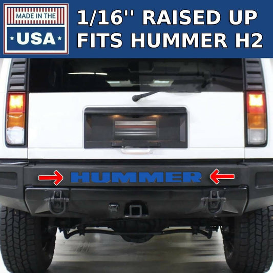 Blue Rear Bumper Letters for Hummer H2 ABS Plastic Inserts