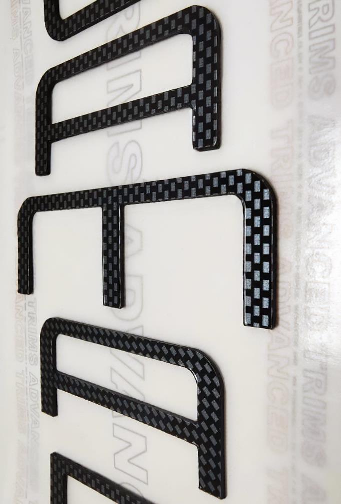 CARBON FRONT+REAR LETTERS INSERTS FOR CAMARO 1992-2002 NOT DECALS