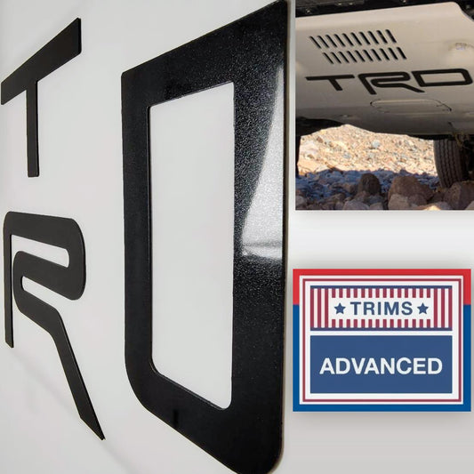 Raised Galaxy Black Plastic Letters TRD Skid Plate Tacoma 16-23; 4Runner 19-20