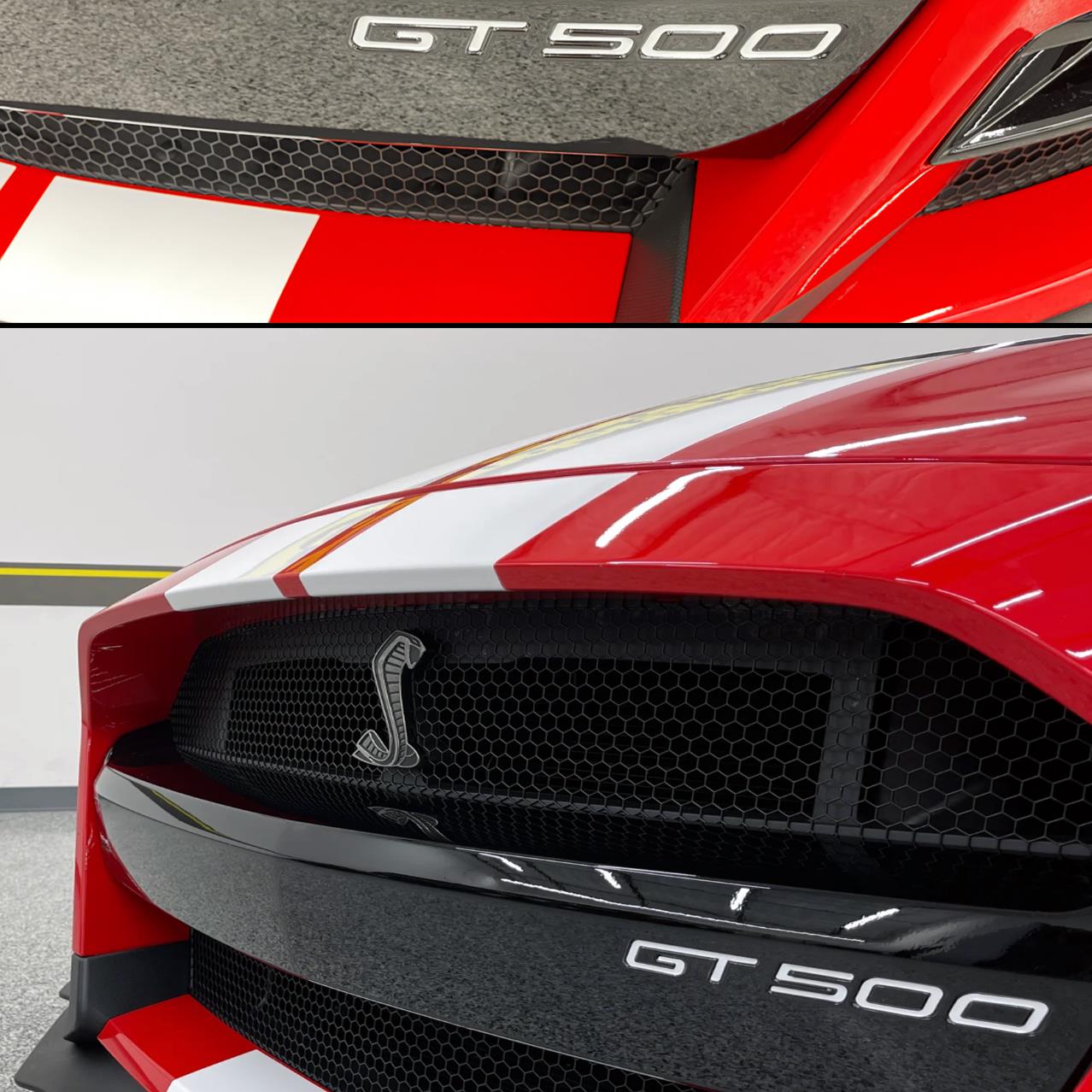 500 Lettering GT500 SPLITTER BUMPER ALUM PLASTIC LETTERS INSERTS 2020 2021 2022 2023 ...