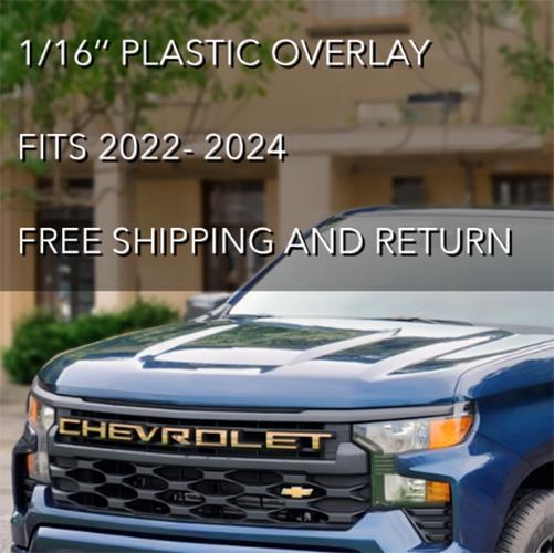 Overlay Grill Letters Inserts 2022 2023 2024 Silverado Gold NOT VINYL