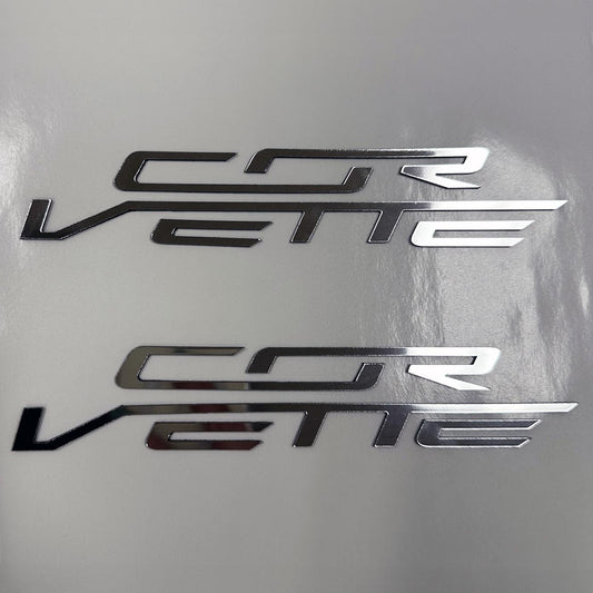 CHROME C7 Engine Cover OVERLAY Plastic Letters Set For 2014-2019 Chevy Corvette Stingray