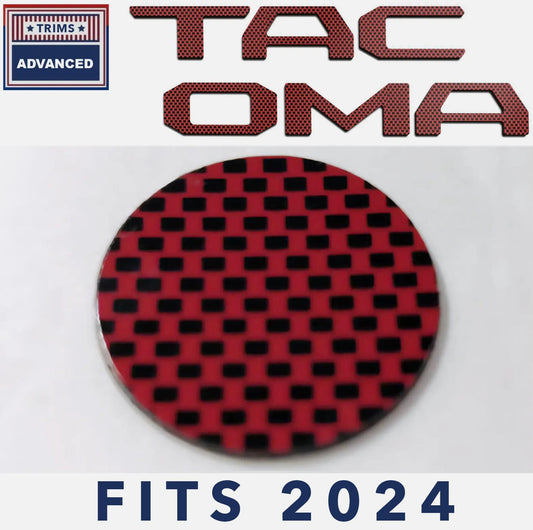 Red Carbon Raised Plastic Letters Inserts fits NEW Toyota Tacoma 2024 Tailgate