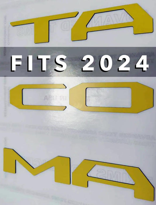 Yellow Raised Plastic Letters Inserts fits NEW Toyota Tacoma 2024 Tailgate