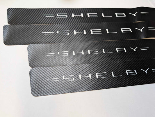 4Pcs Car Threshold Strip Door Plate Sill Scuff Cover Stickers for SHELBY