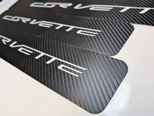 4Pcs Car Threshold Strip Door Plate Sill Scuff Cover Stickers for CORVETTE C7