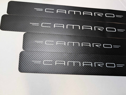 4Pcs Car Threshold Strip Door Plate Sill Scuff Cover Stickers for CAMARO