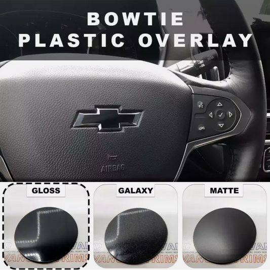 Gloss Black Steering Wheel Bowtie Overlay Chevy COLORADO 2015-2025 NOT VINYL