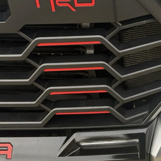 4 RED LINES SET FOR 2022 2023 2024 Front Emblem TUNDRA Grill Bumper