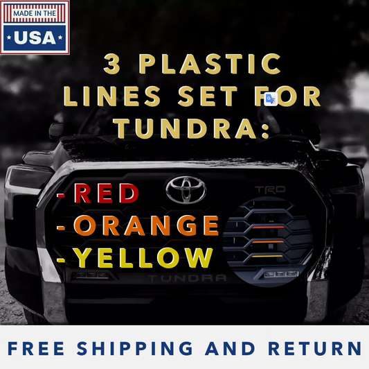 Tricolor Heritage LINES SET FOR 2022 2023 2024 Front Emblem TUNDRA Grill Bumper