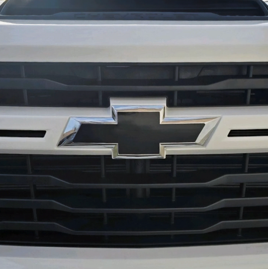 Gloss Black PLASTIC BowTie Grill Overlay For 2022-2025 Silverado 1500 NOT VINYL